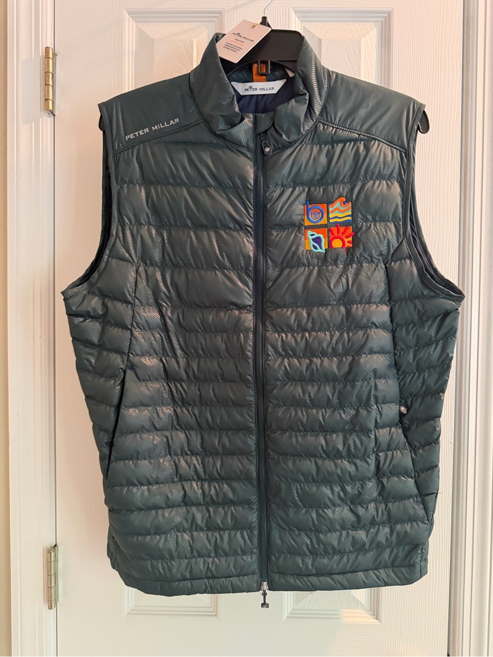 Peter Millar Quilted Puffer Vest in Forest Green
